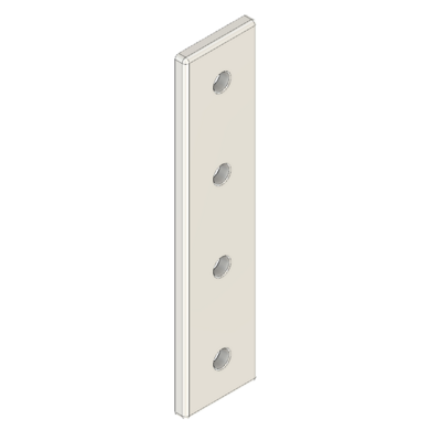 MODULAR SOLUTIONS ALUMINUM CONNECTING PLATE<br>45MM X 180MM FLAT TIE W/HARDWARE